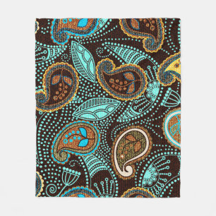 Manta Polar Denim Paisley: Patrón de textura de jeans sin foco