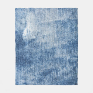 Manta Polar Denim Texture: Agujeros rayados.