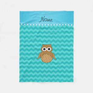 Manta Polar Denominación personalizada Chevrons turquesa de bú