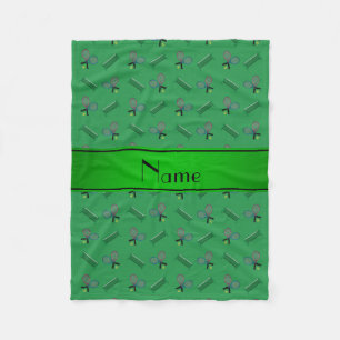 Manta Polar Denominación personalizada raquetas verdes de teni
