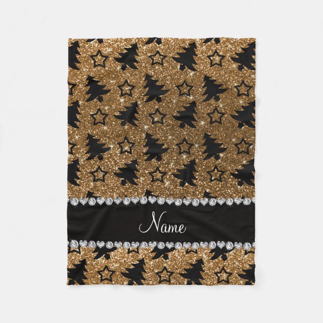 Manta Polar Denominar estrellas de árboles de navidad purpurin (Anverso)