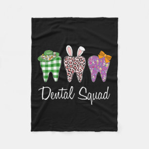 Manta Polar Dental Squad Easter Day Divertido Diente Dental Is