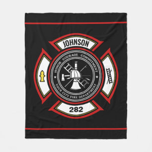 Manta Polar Departamento de Bomberos AÑADIR NOMBRE Insignia pa