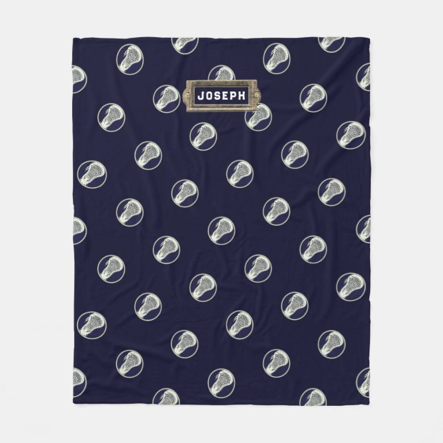 Manta Polar Deportes de Lacrosse personalizados (Anverso)