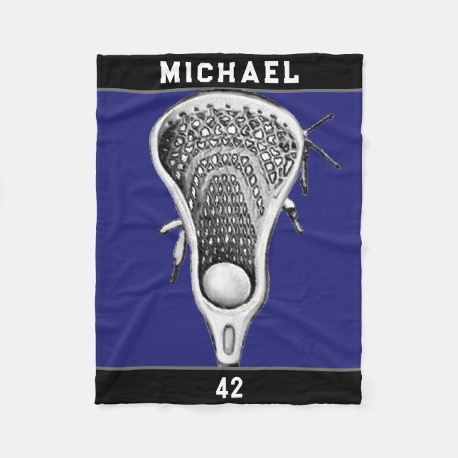 Manta Polar Deportes de Lacrosse Personalizados (Anverso)