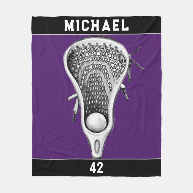 Manta Polar Deportes Lacrosse Púrpura (Anverso)