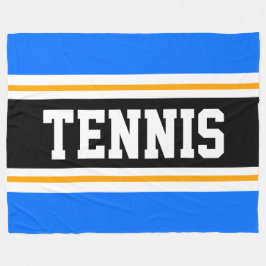 Manta Polar Deportivo Deportivo Brillante Azul Bandas de TENIS