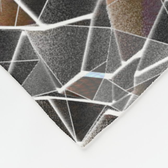 Manta Polar Desagradable de salmón bruto y mosaico irregular g (Esquina)