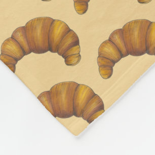 Manta Polar Desayuno francés de croissant croissant