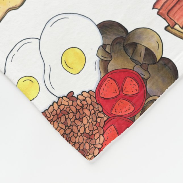 Manta Polar Desayuno inglés completo Reino Unido Cocina britán (Esquina)