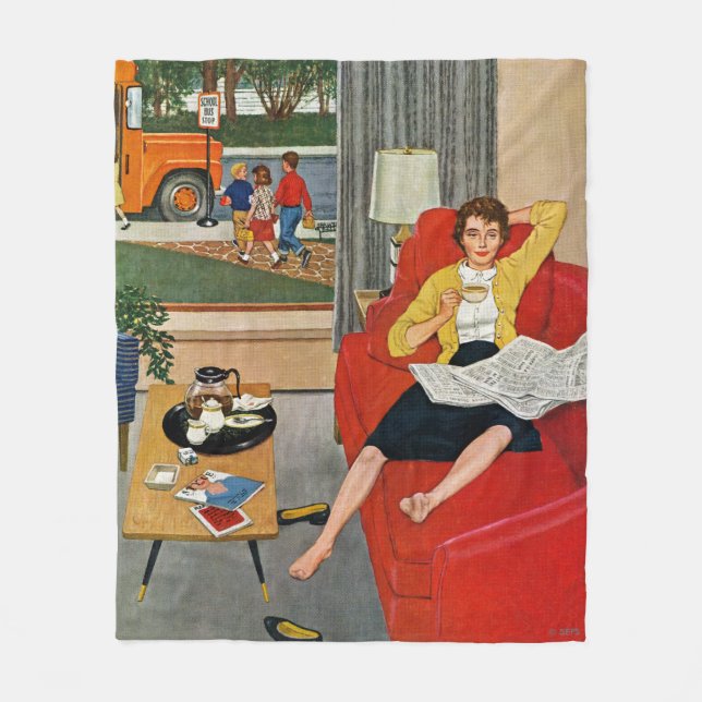 Manta Polar Descanso del café de la mañana (Anverso)