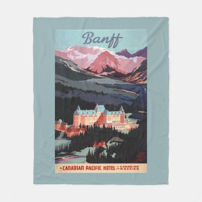 Manta Polar Descripción del poster de Banff Springs Hotel (Anverso)