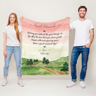 Manta Polar Deseos de boda personalizados para la novia y el n