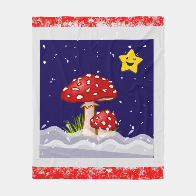 Manta Polar Deseos de Navidad, días nevando (Anverso)