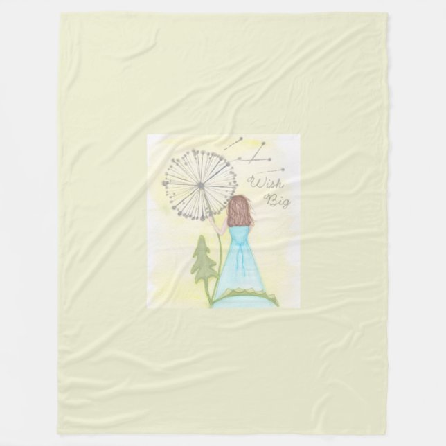 Manta Polar Deseos en una niñita de diente de león (Anverso)