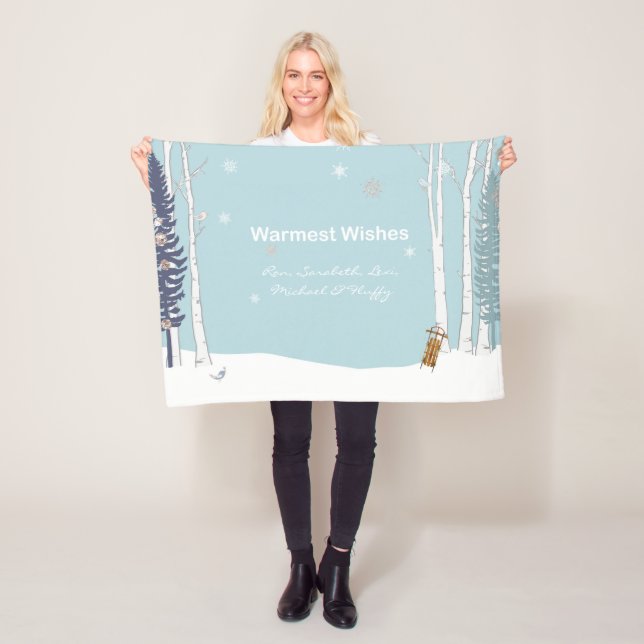 Manta Polar Deseos más cálidos Escena personalizada de nieve e (In situ)