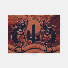Manta Polar Desert Sun Cactus Kokopelli Southwest Design
