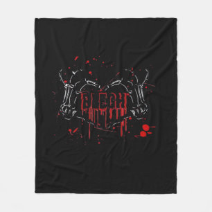Manta Polar Desglose de Blegh, Manos Skeleton Heart, Banda Emo