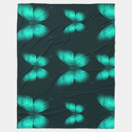 Manta Polar DESIGN BORBOLETAS  VERDES  Cobertor de Lã