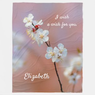 Manta Polar Deslumbrantes florecientes de albaricoque japonés