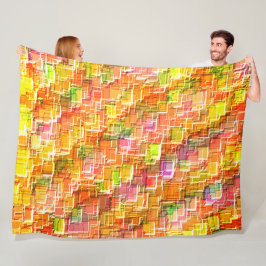 Manta Polar Desorden exagerado de los derrocados cuadrados gra