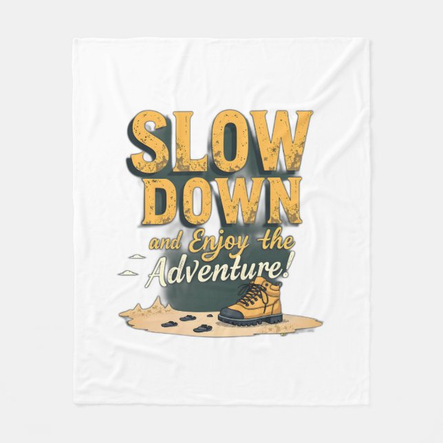 Manta Polar ¡Despacio y disfrute de la aventura! - Cosecha B (Anverso)