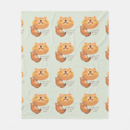 Manta Polar Despierta Naranja Cat