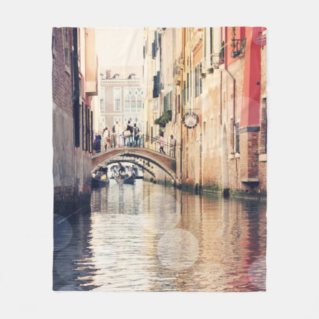 Manta Polar Destinos | Fotografía góndolas de Venecia (Anverso)