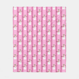 Manta Polar Detective de Snowman rosa divertido y divertido