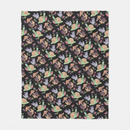 Manta Polar Detener y oler el patrón del caracol de fresas