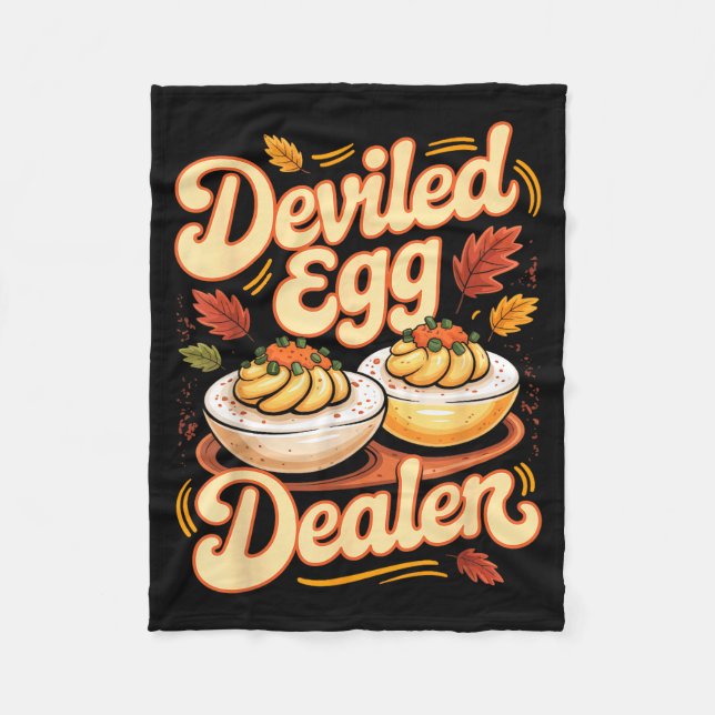 Manta Polar Deviled Egg Er Funny Retro Thanksgiving Food Quote (Anverso)