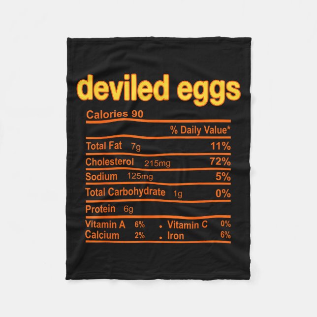 Manta Polar Deviled Egg Nutrition Facts Funny Thanksgiving Chr (Anverso)