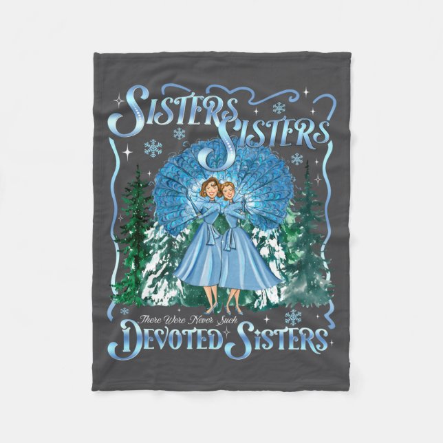 Manta Polar Devoted Sisters Merry Christmas White Xmas Pajamas (Anverso)
