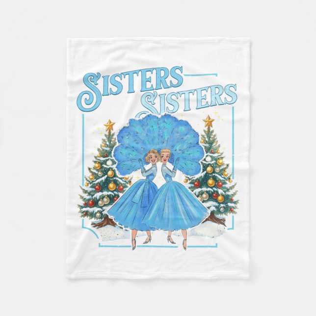 Manta Polar Devoted Sisters White Xmas Merry Christmas Snowfla (Anverso)