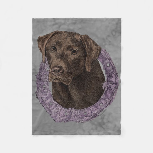 Manta Polar Dexter versión 2 - Chocolate Lab (Anverso)