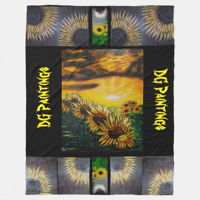 Manta Polar DG Paintings Sunflower Fields Blanket (Anverso)