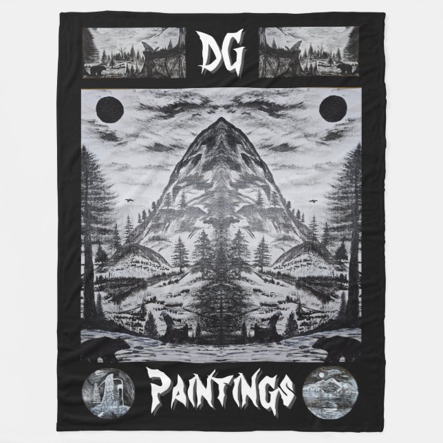 Manta Polar DG Paintings Wild Mountain Blanket (Anverso)