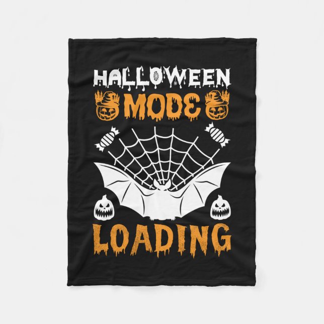 Manta Polar Día de cumpleaños en modo Halloween (Anverso)