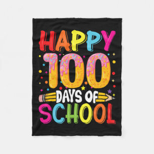 Manta Polar Día De Enseñanza Niños Niños Niños Felices 100 Día
