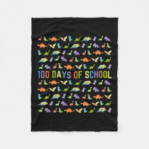 Manta Polar Día De La Escuela - Dinosaurios - Fácil 100 Días D