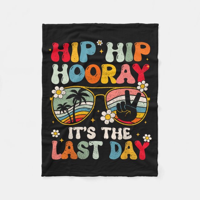 Manta Polar Día De La Escuela Hola Profesora De Verano Groovy  (Anverso)