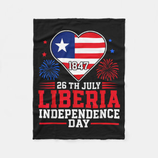 Manta Polar Día de la Independencia de Liberia 1847 Corazón Pa