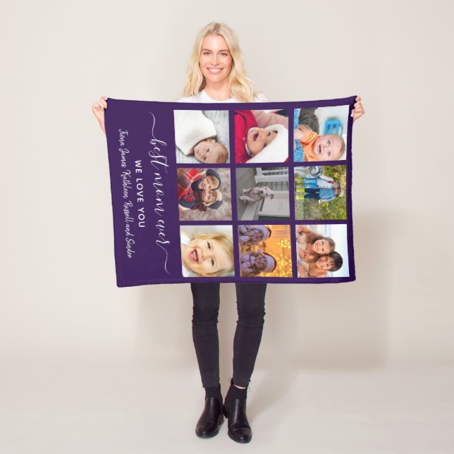 Manta Polar Día de la Madre de Collage de fotos Keepsake Best  (In situ)