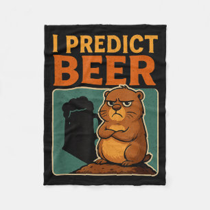 Manta Polar Día de la marmota predigo cerveza gruñón marmota h