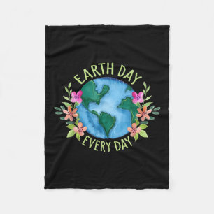 Manta Polar Día de la Tierra Mujeres Camisas Retro Medioambien