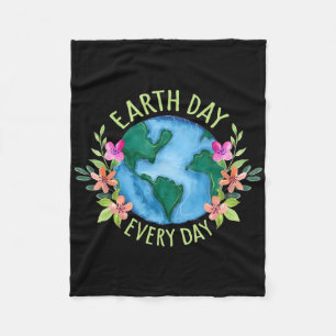 Manta Polar Día de la Tierra Mujeres Camisas Retro Medioambien