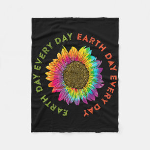 Manta Polar Día de la Tierra Todos Los Días Hippie Tye Sunflow
