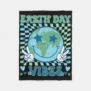 Manta Polar Día de la Tierra Vibes Hippie Planeta Aniversario