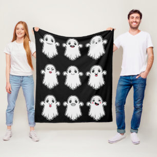 Manta Polar Día de las Brujas con fantasmas con diferentes exp