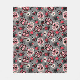 Manta Polar Día de las Cránulas Azucareras Muertas, gris